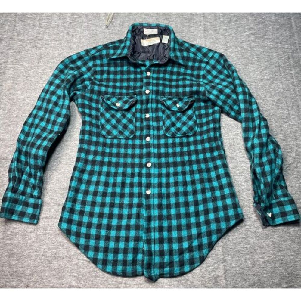 Vintage Squaw Valley Sportswear Shirt Women Medium Wool‎ Flannel Long Sleeve
